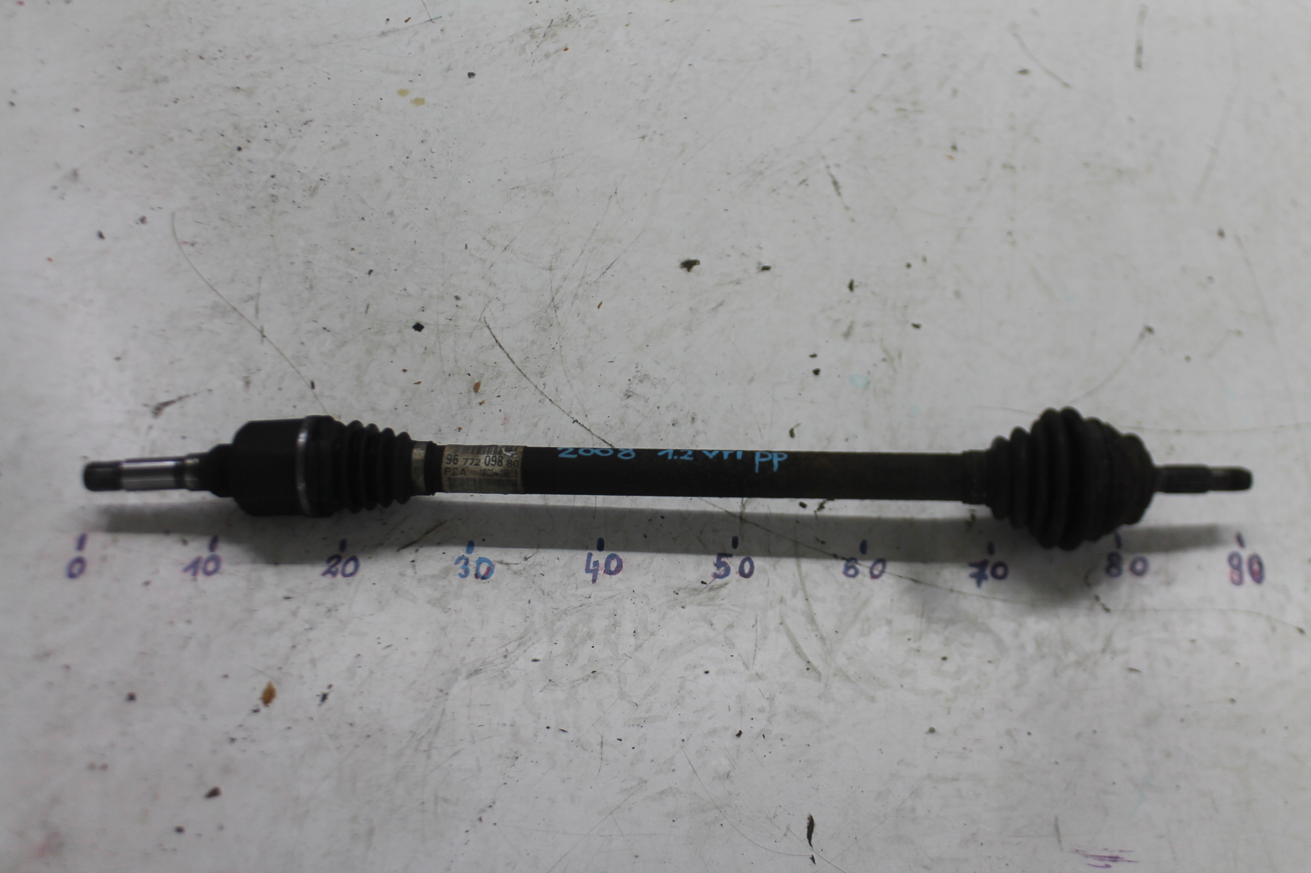 semi-axis right front 9677209880 PEUGEOT 2008 and 1.2 VTI 13-19