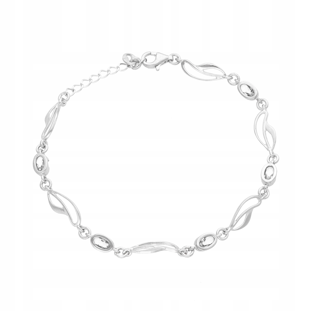 Náramek se zirkonem stříbro