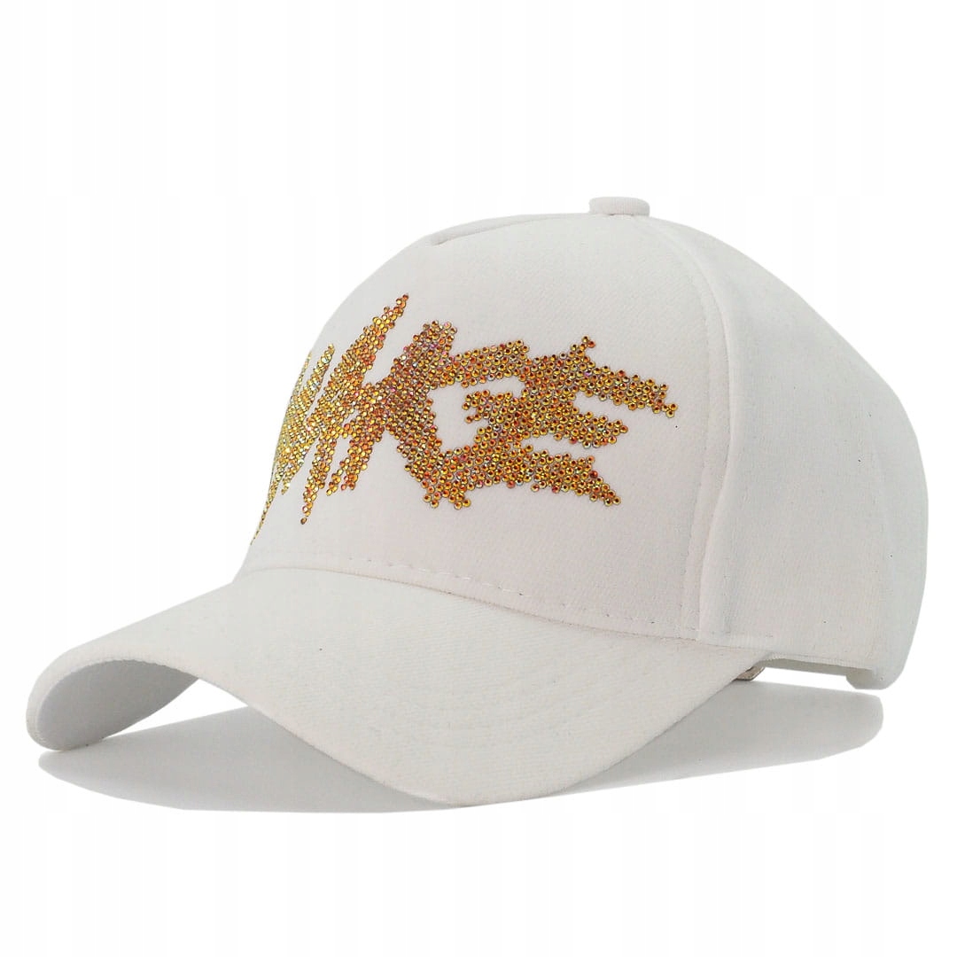 CZAPKA Z DASZKIEM DAMSKA BEJSBOLÓWKA BIAŁA GOLD
