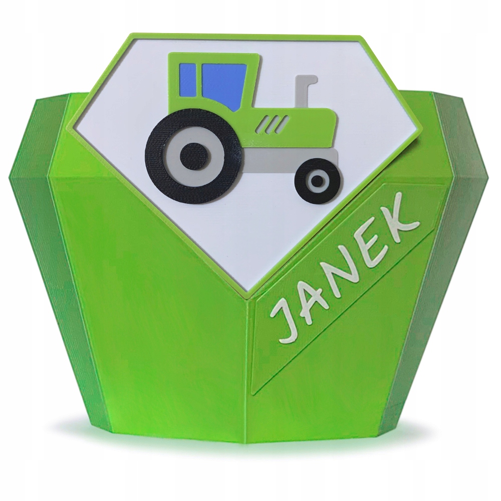 

Skarbonka Przedszkole Traktor z imieniem
