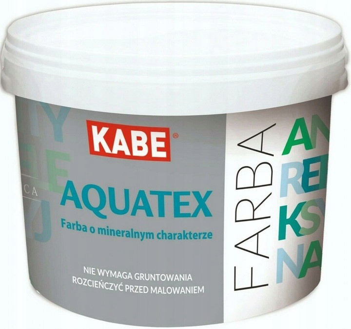 Aquatex Farba do ścian i sufitów 5L Biała Kabe