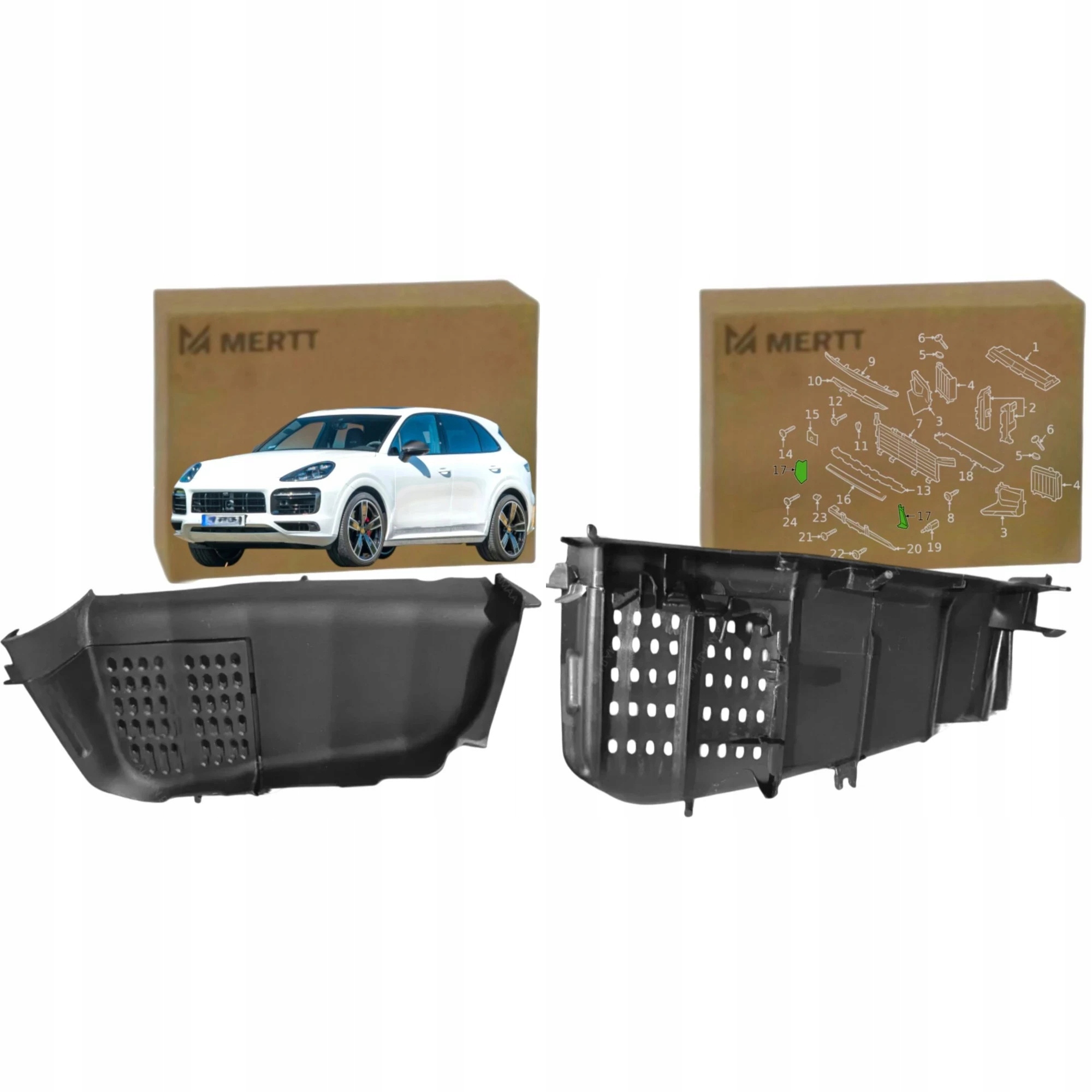 Porsche Cayenne 9YA 2017-2021 Trubka Sání Vzduchu Pravá Levá Sada