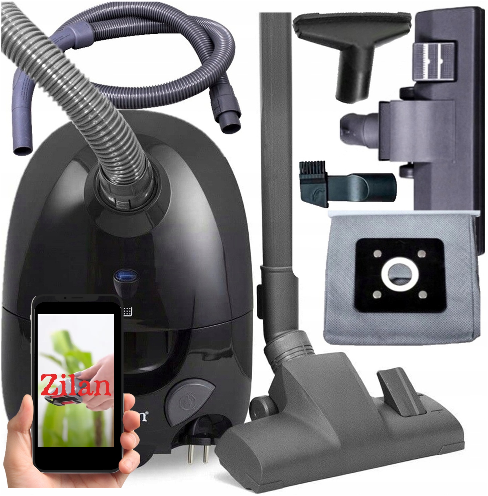 Odkurzacz Zilan Workowy Zilan Moc 2L 860W Akcesoria XXL