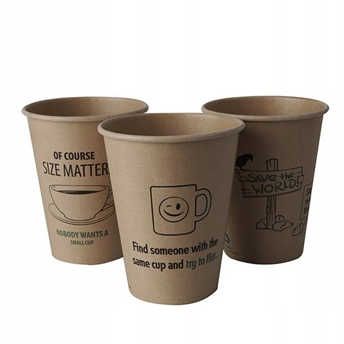 Kubki papierowe BIO PURE kraft 300/360ml fi9 60szt + opłata SUP EAN (GTIN) 4049026838224