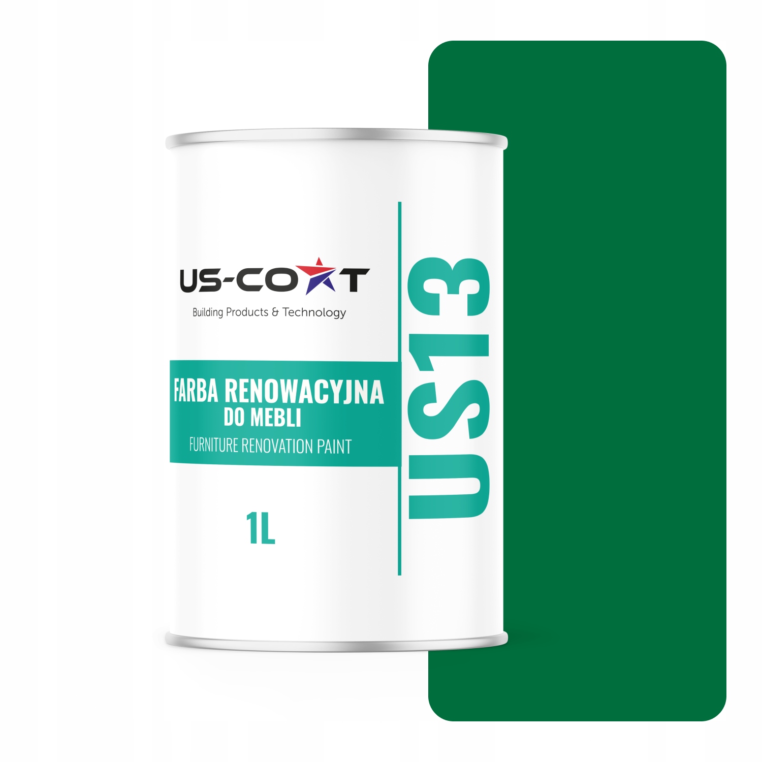 Barva pro renovaci nábytku a čelních skříní 1L Akrylová Zelená Matná RAL6029