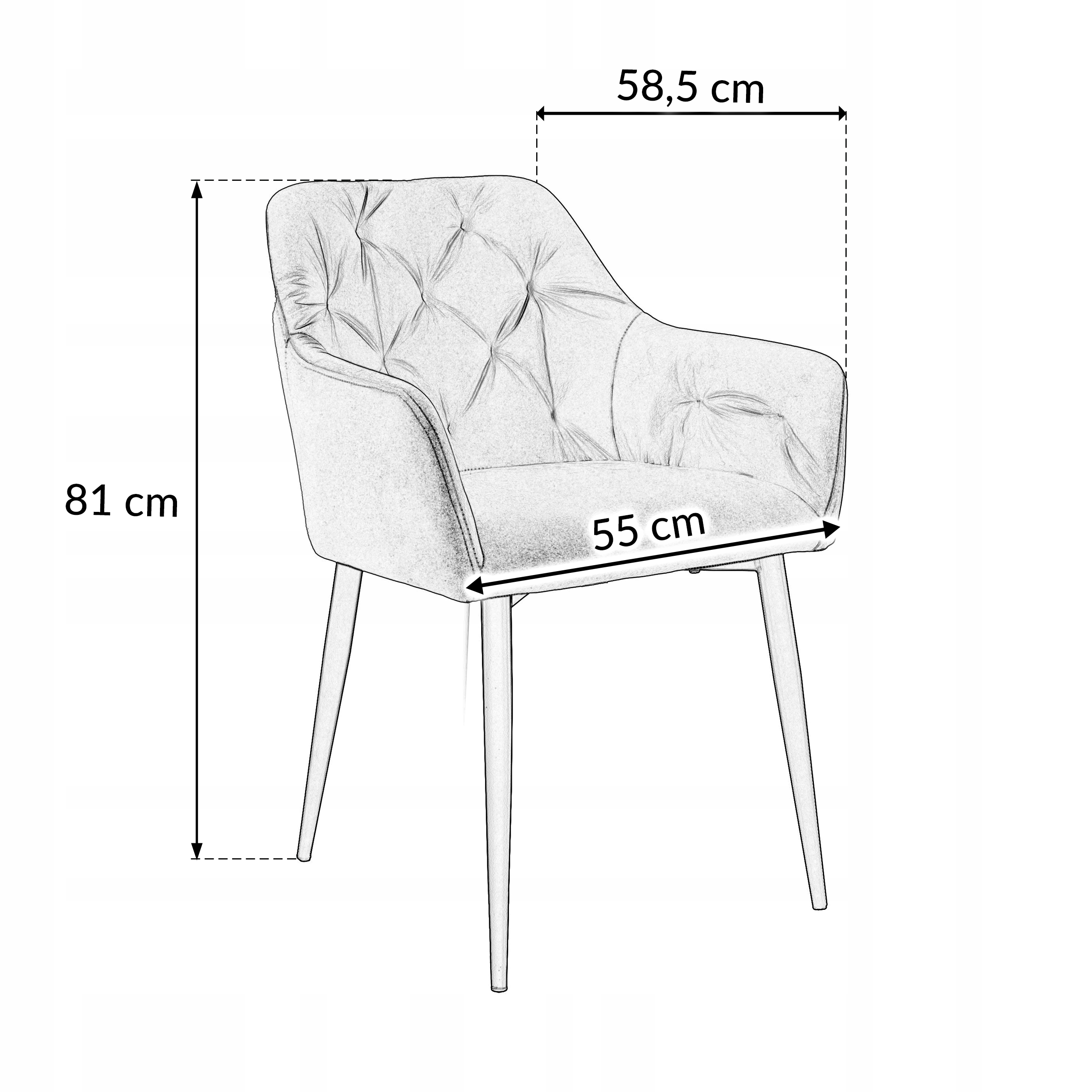 KRZESŁO TAPICEROWANE OBROTOWE 360 WELUROWE SALON JADALNIA JULIA KO202 SZAR Marka Kontrast