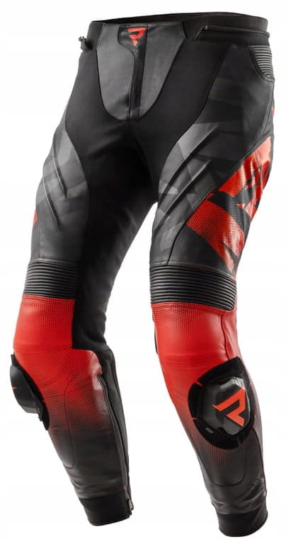 Rebelhorn Inferno Red Kožené Motocyklové Nohavice Pánske Červené Športové