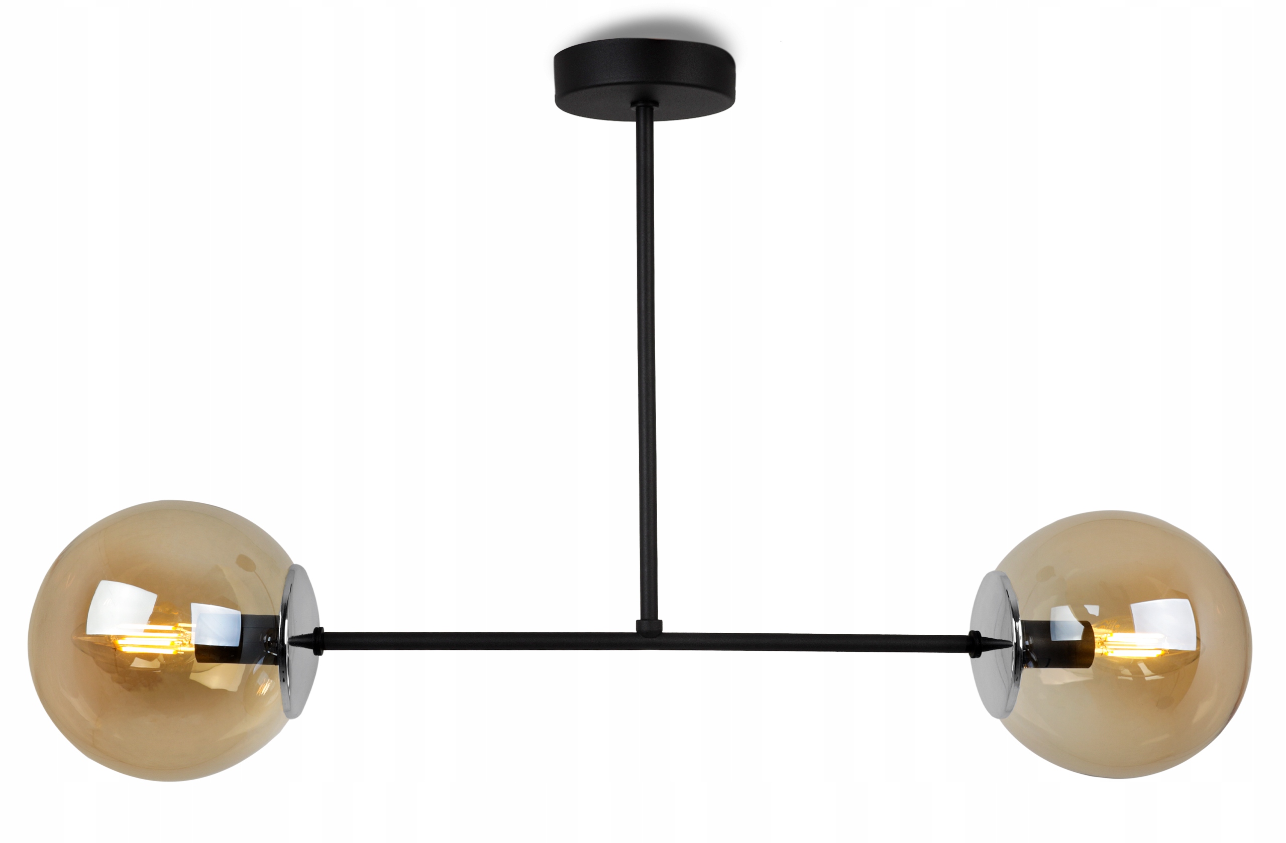 Lampa Sufitowa Wisząca Żyrandol Szklane Kule Loft Glamour Nad Stół
