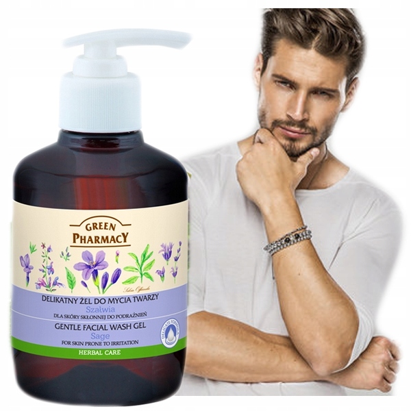 

Żel do mycia twarzy dla mężczyzn naturalny Szałwia