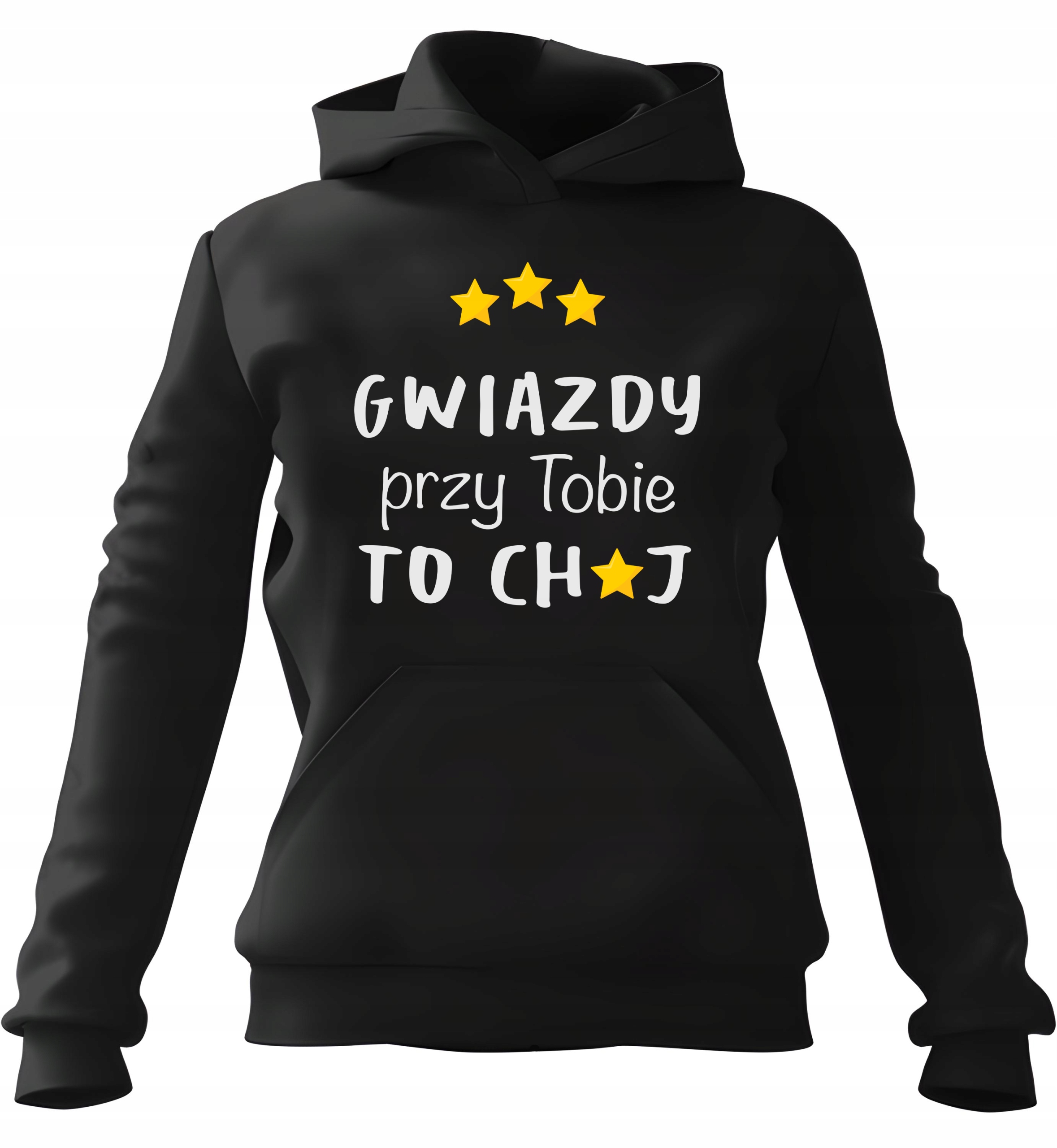 pánská mikina s kapucí S tebou Hvězdy Černá 3XL Pro něj Muže