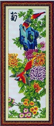 Křížková výšivka počítaná sada (kanva, mulina)