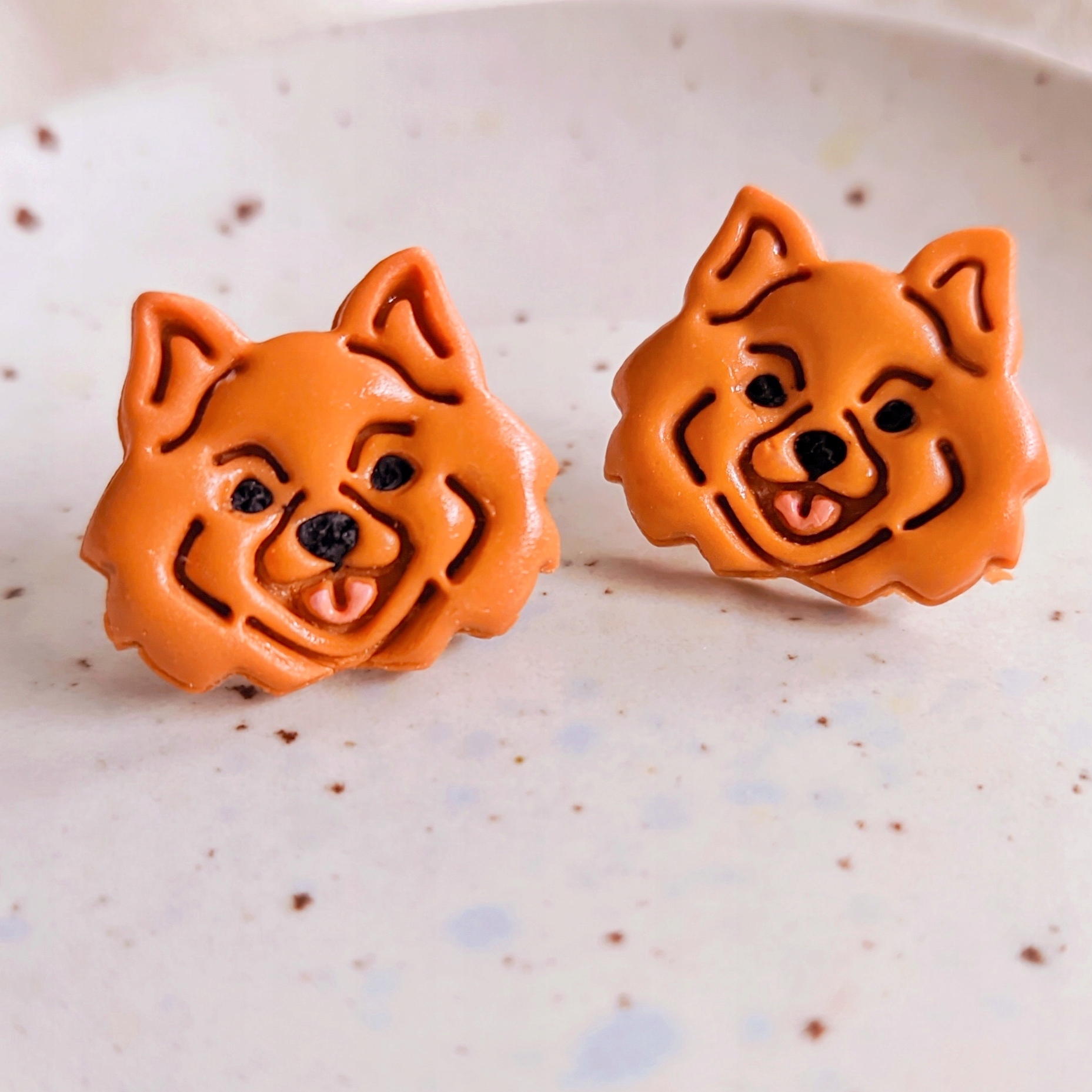 Náušnice pejsci Chow chow Minaturní špic pomeranian doplňky se psy