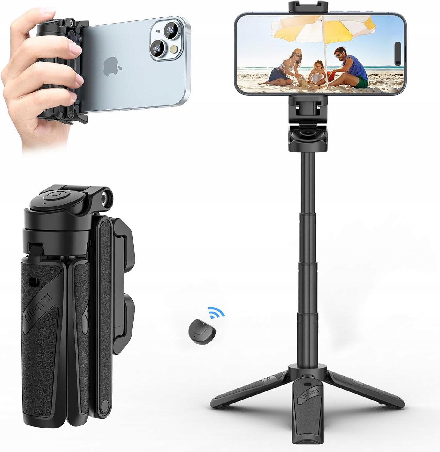 Stativ Ulanzi JJ02 Tripod Selfiestick Držák Telefonu Dálkové Ovládání