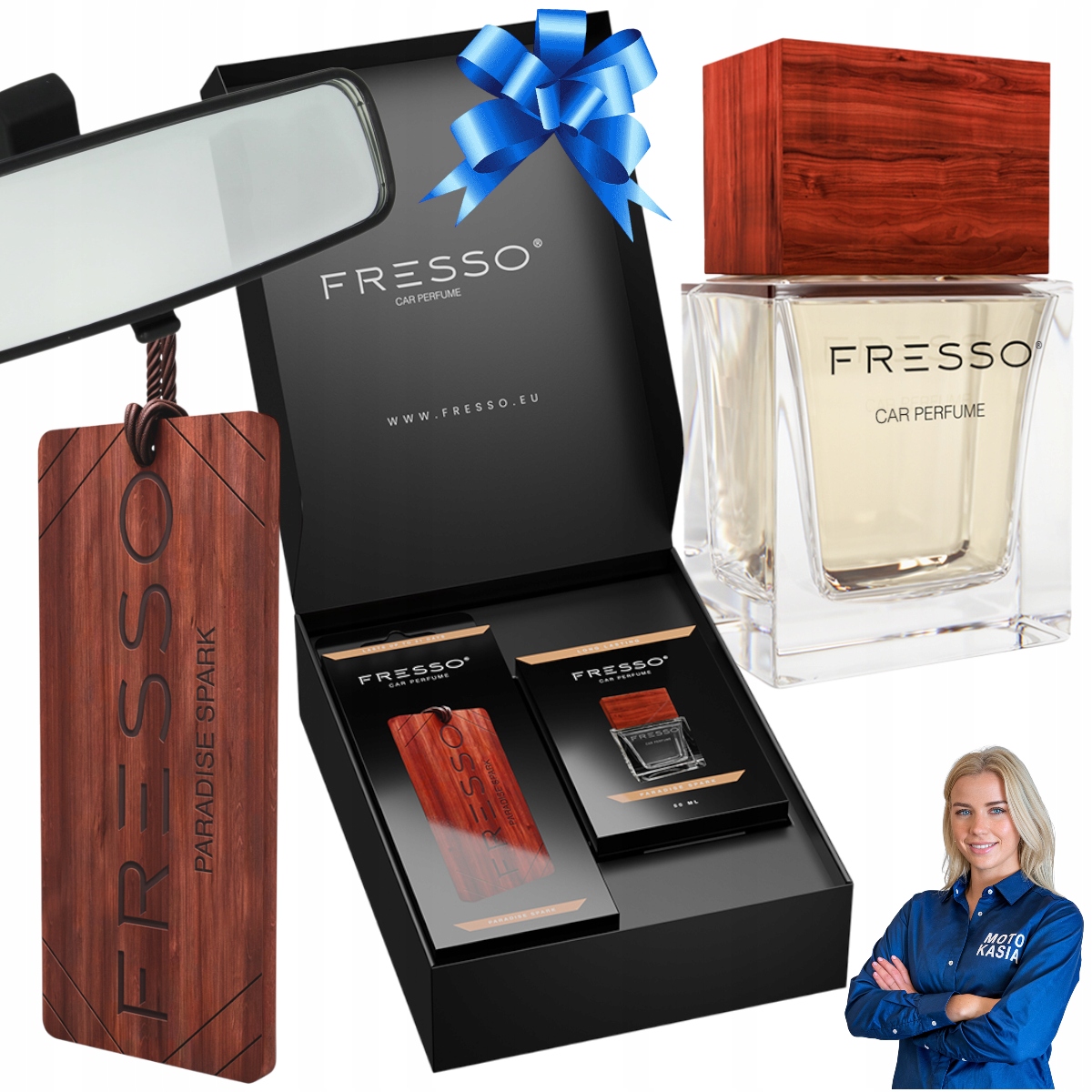 Fresso Zestaw Paradise Spark Perfumy Zawieszka Zapachowa Gift Box Dla Niego