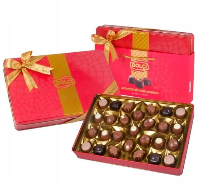 Levně Bonboniéra čokoládová Bolci červená 330 g