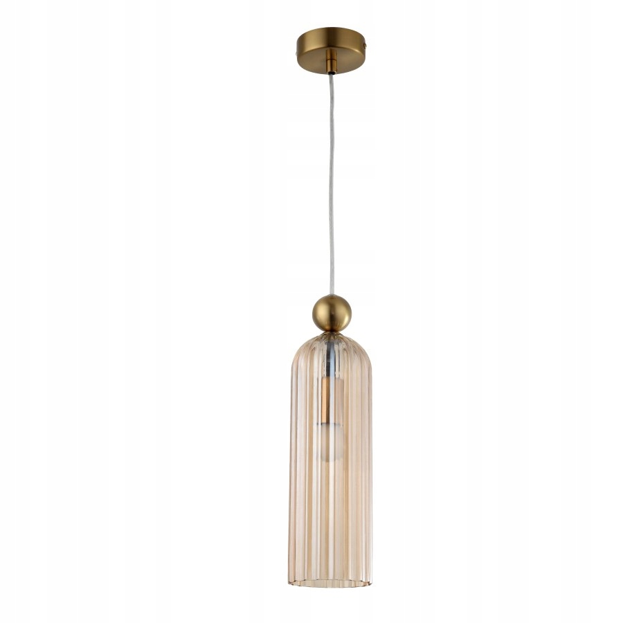 

Żyrandol Lampa Wisząca Zwis Pojedyńczy Piega amber