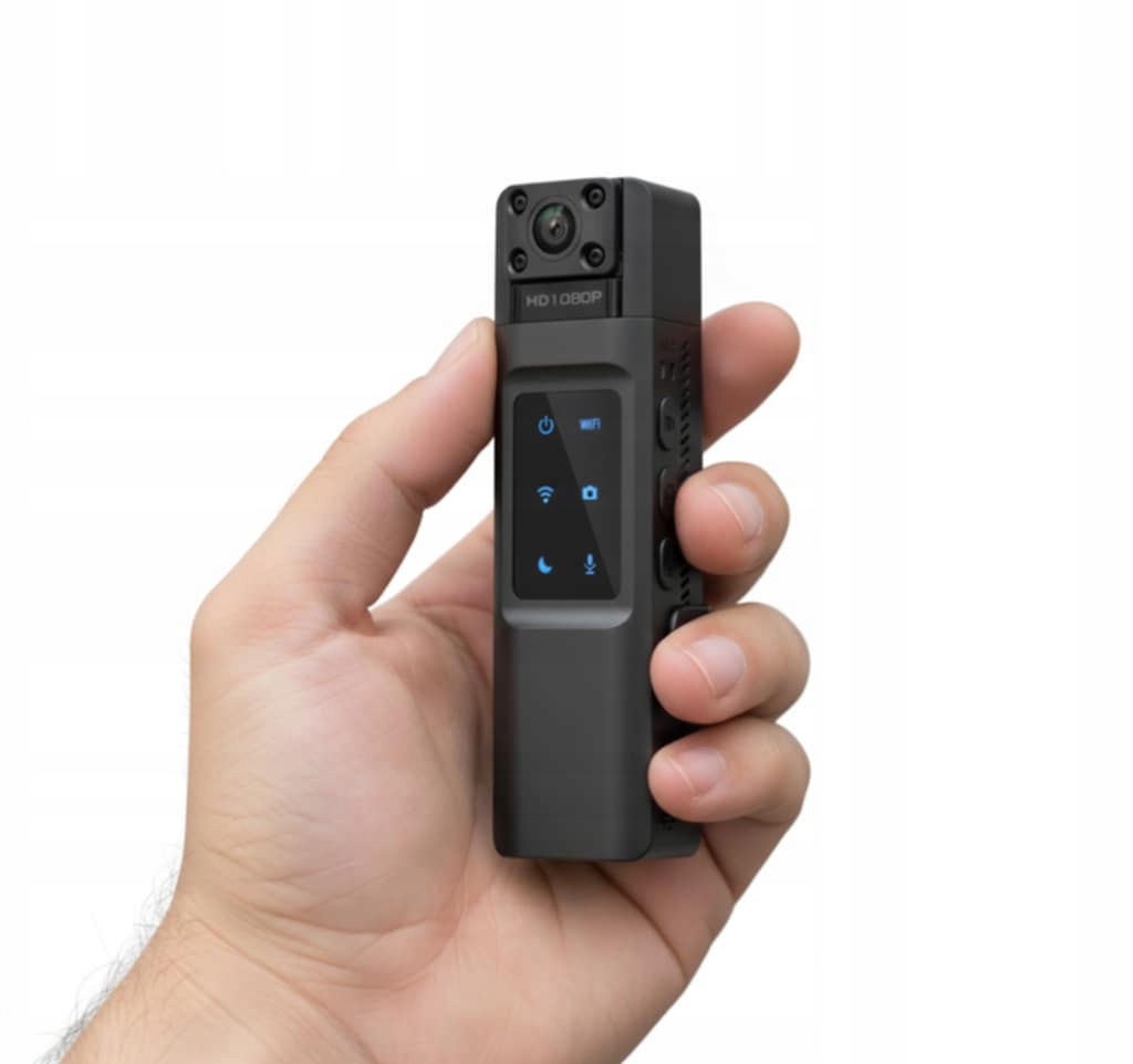 Mini Kamera Full Hd Wifi 1080P Body Cam 10H Ir Klips 128GB