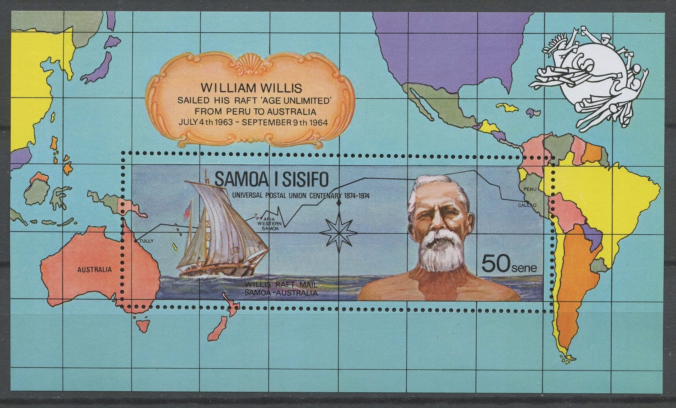 Samoa I Sisifo** Mi. Blok 9 Marynistyka