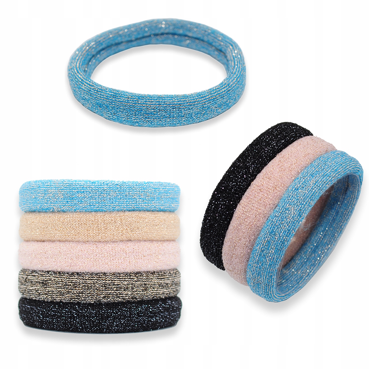 6x GUMKI GUMKA DO WŁOSÓW KOLOR ELASTYCZNA MOCNA BEZ ŁĄCZEŃ KUCYK WARKOCZ EAN (GTIN) 5904873302153