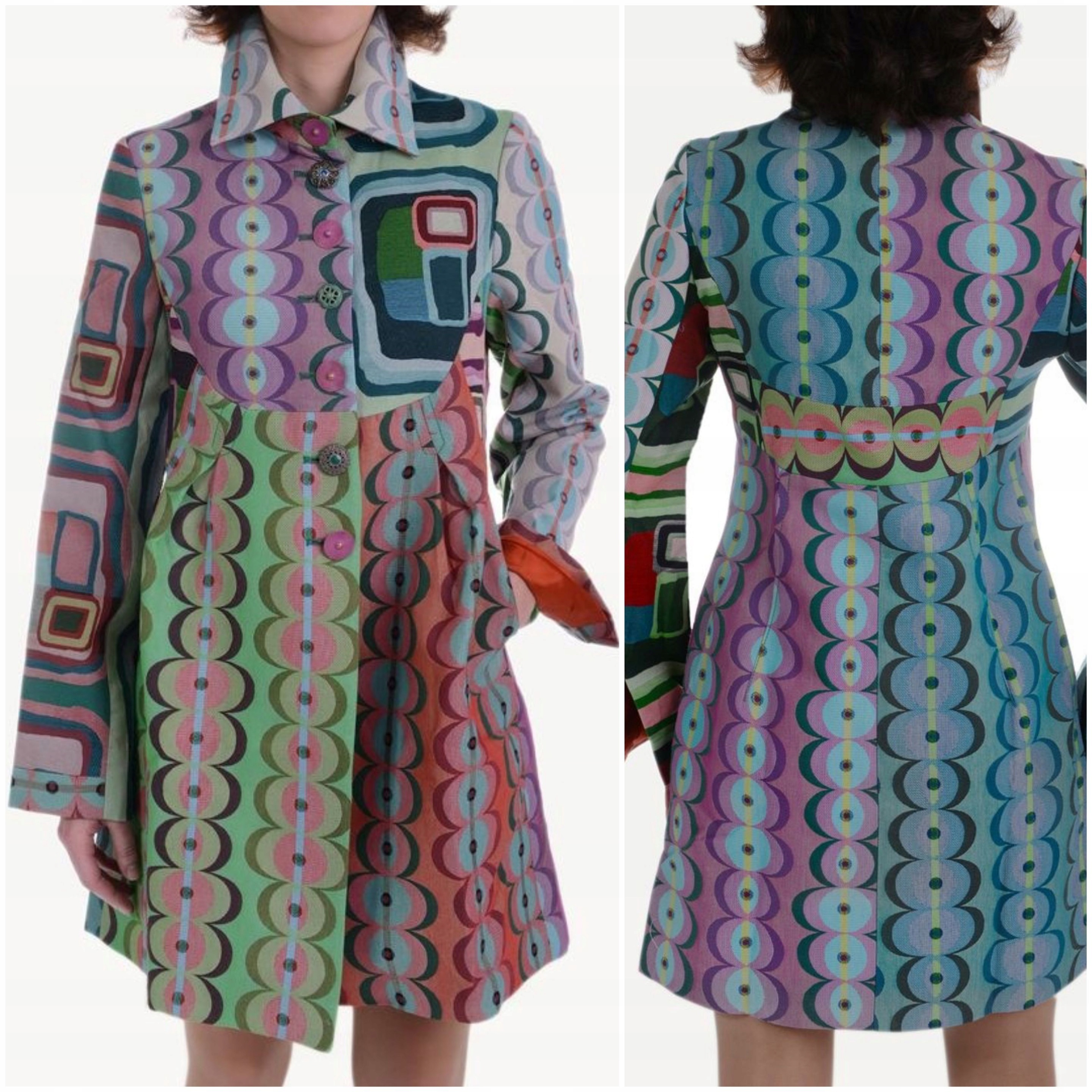 Desigual unikatowy płaszcz Delirium 38 (z metki42)