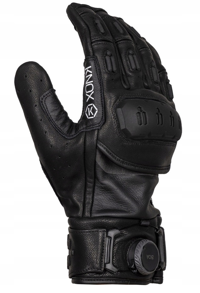 RĘKAWICE MOTOCYKLOWE KNOX ORSA LEATHER MK3 CZARNE MĘSKIE BLACK