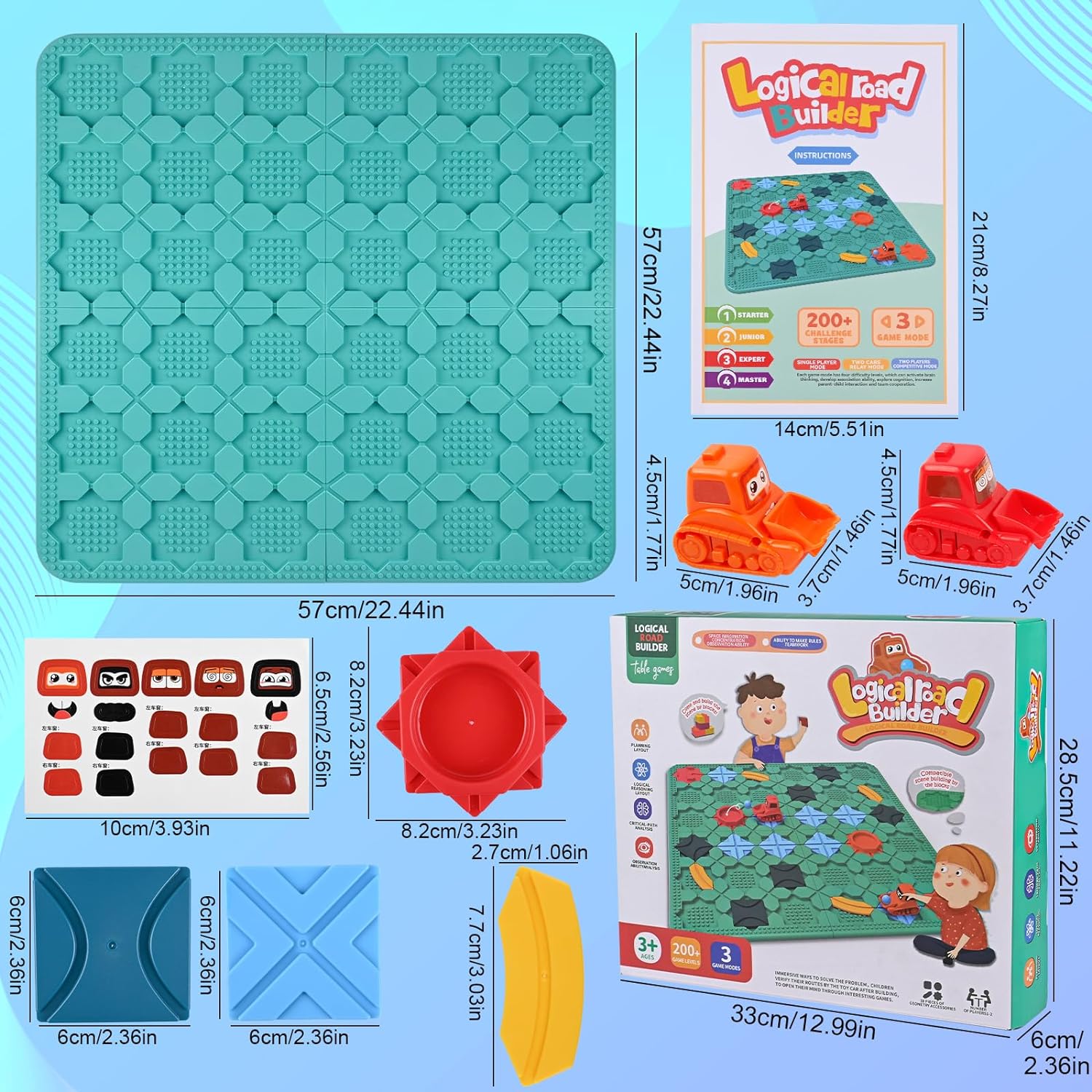 LOGICZNA PLANSZOWA GRA UKŁADANKA LABIRYNT BUDOWANIE DROGI NA PREZENT KLOCKI Typ Podstawa + dodatek