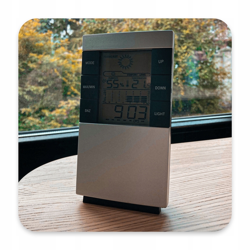 Stacja Pogodowa BEZPRZEWODOWA Termometr WEWNĘTRZNY Pokojowy Elektroniczny Kod producenta WL-M22