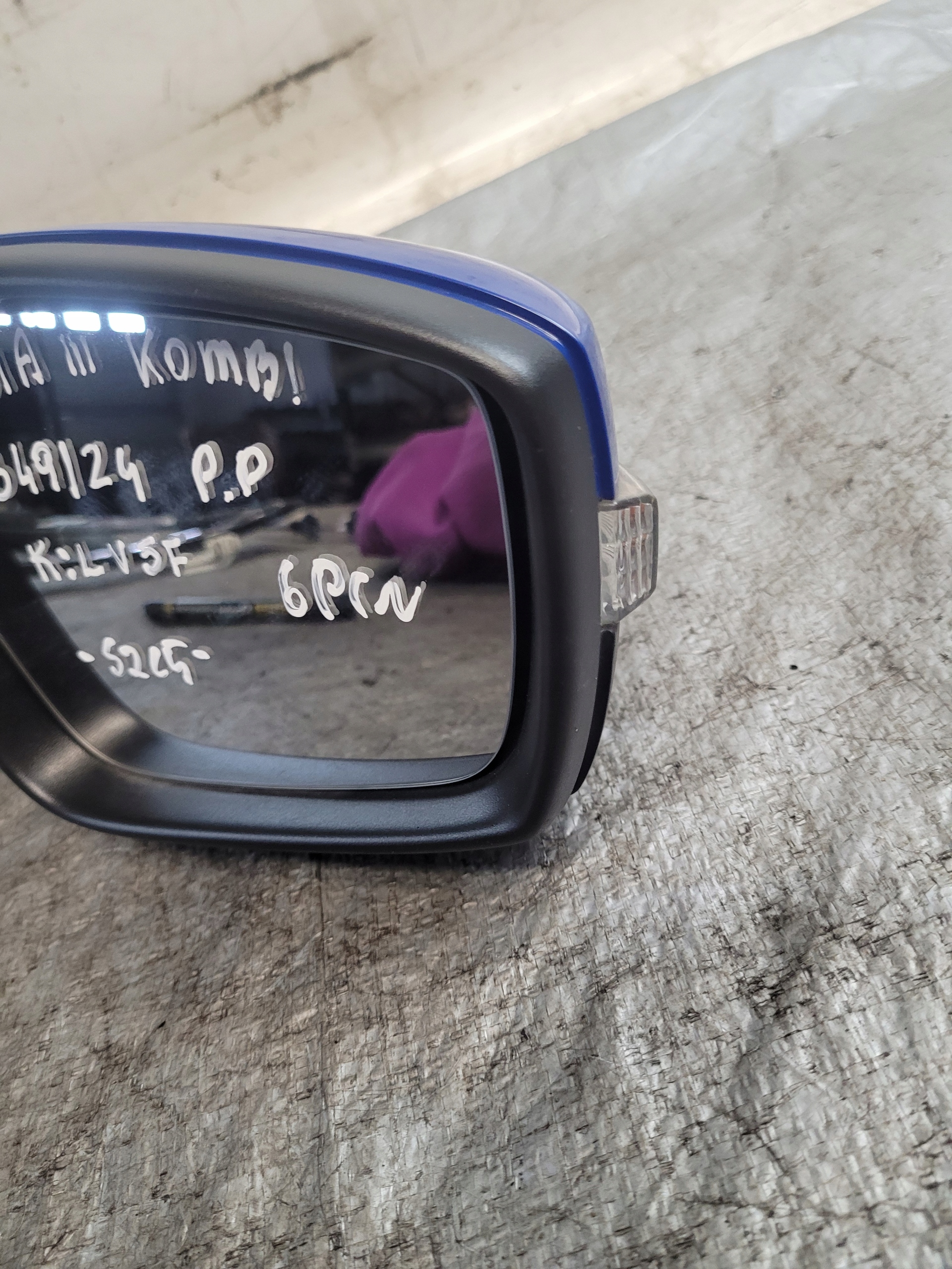 mirror right SKODA FABIA III 3 K: LV5F 6PIN