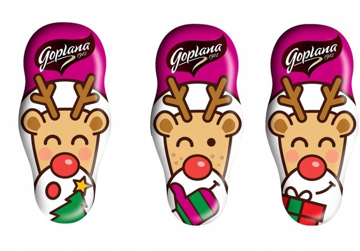 Goplana Figurka Czekoladowa o smaku karmelowym Renifer 30 g x 80 szt