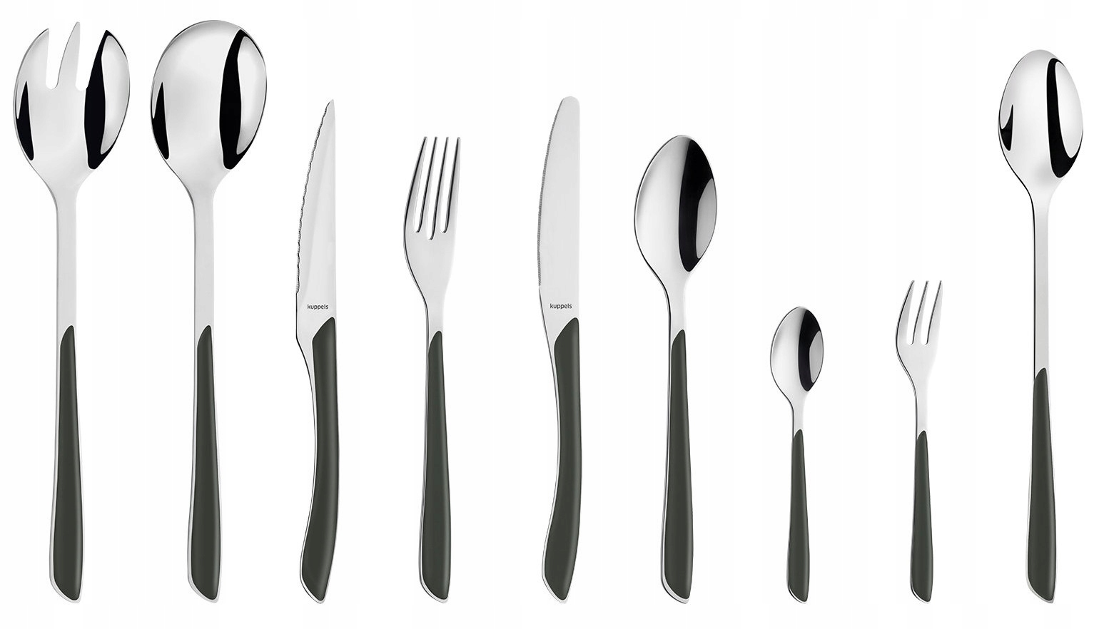 СТОЛОВЫЕ ПРИБОРЫ АНТРАЦИТ НЕРЖАВЕЮЩАЯ СТАЛЬ 44 ШТ