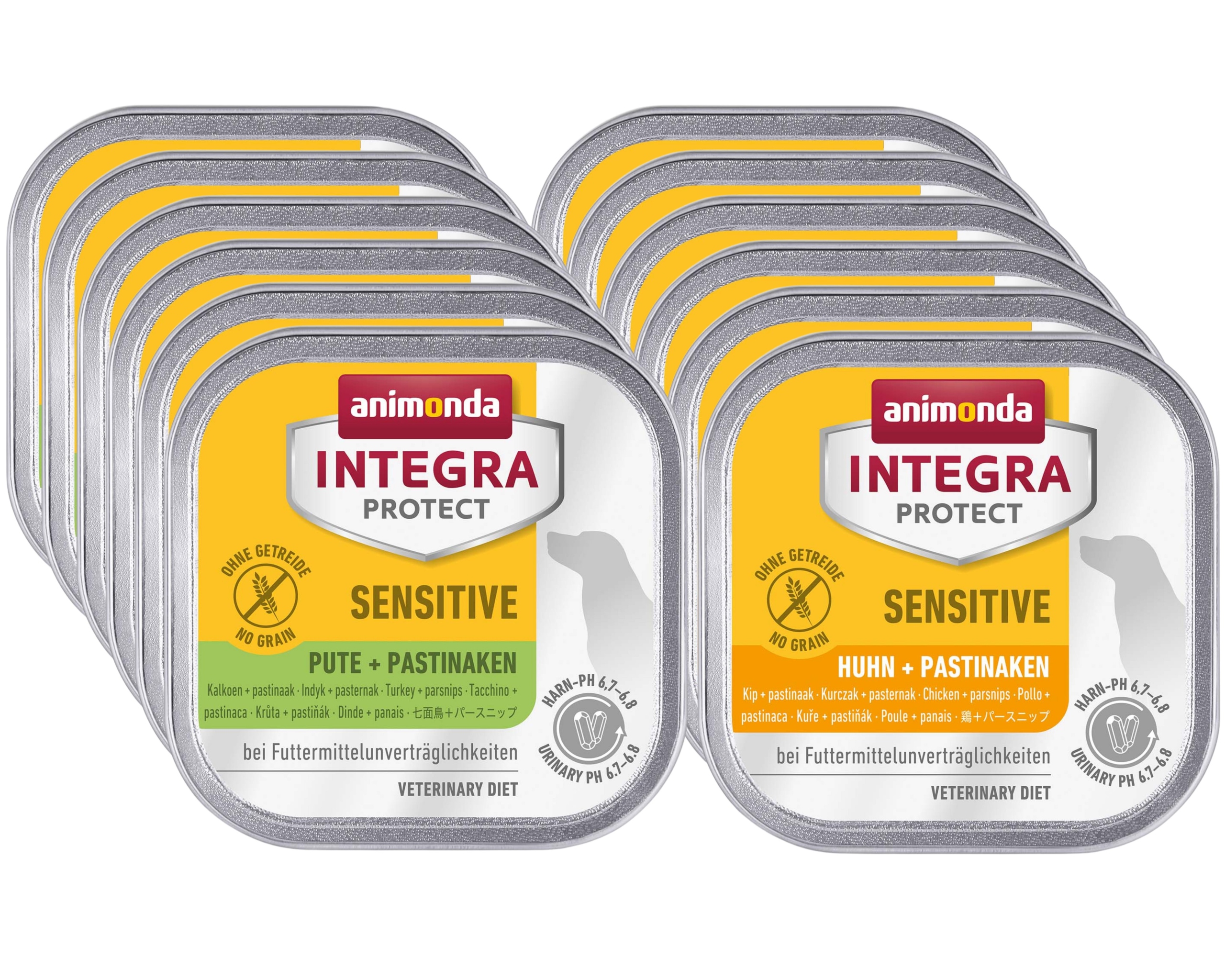 Animonda Integra Sensitive 12x150 g – mix chutí (potravinová přecitlivělost)
