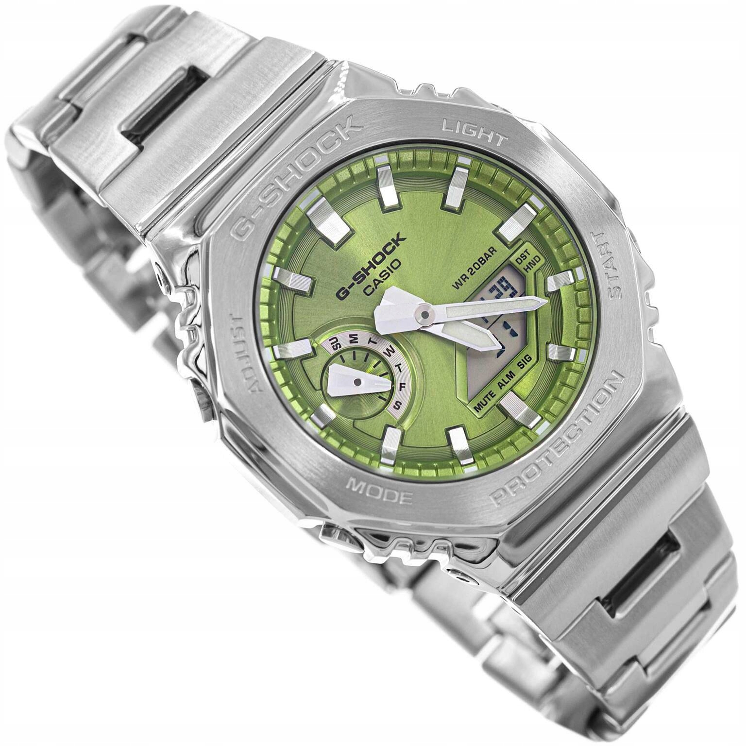 Pánské Hodinky Casio G-shock GM-2110D-3AER G-shock Stříbrné Na Náramku