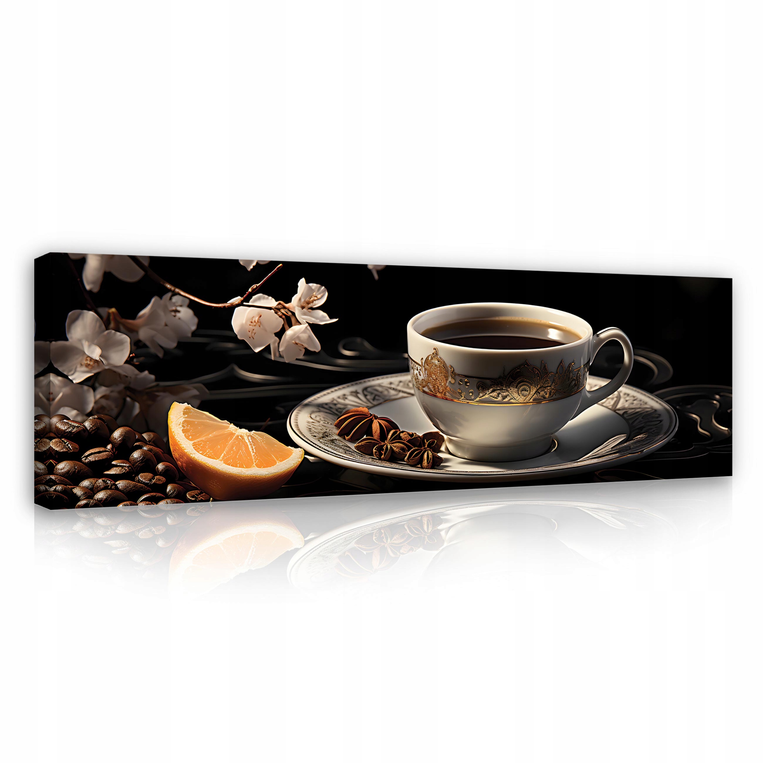 Obraz Káva Šálek do kuchyně Moderní na plátno Kuchyňská stěna 145x45