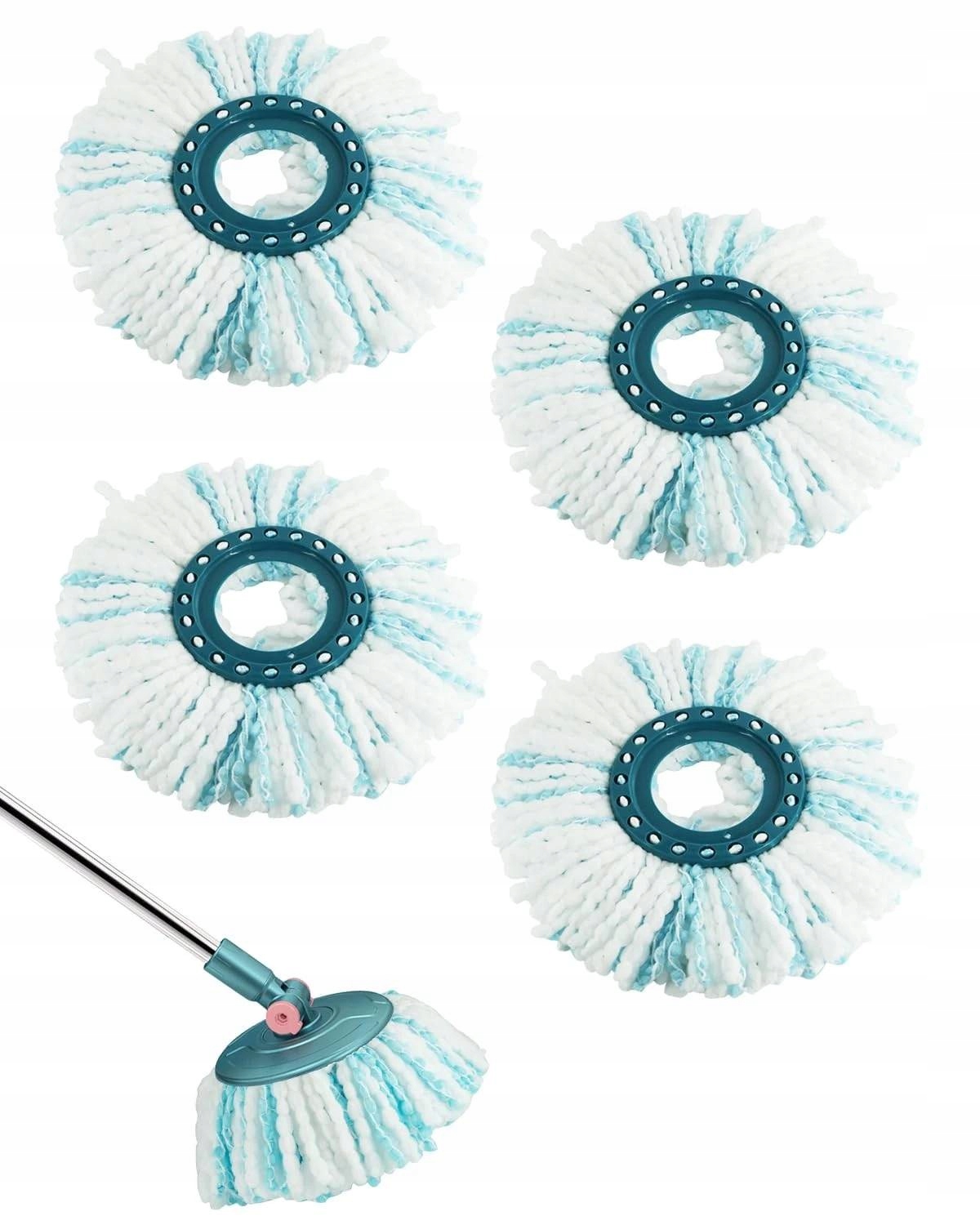 4 Ks Vyměnitelných Hlavic Pro Leifheit Clean Twist Disc Mop Micro Set, Silné