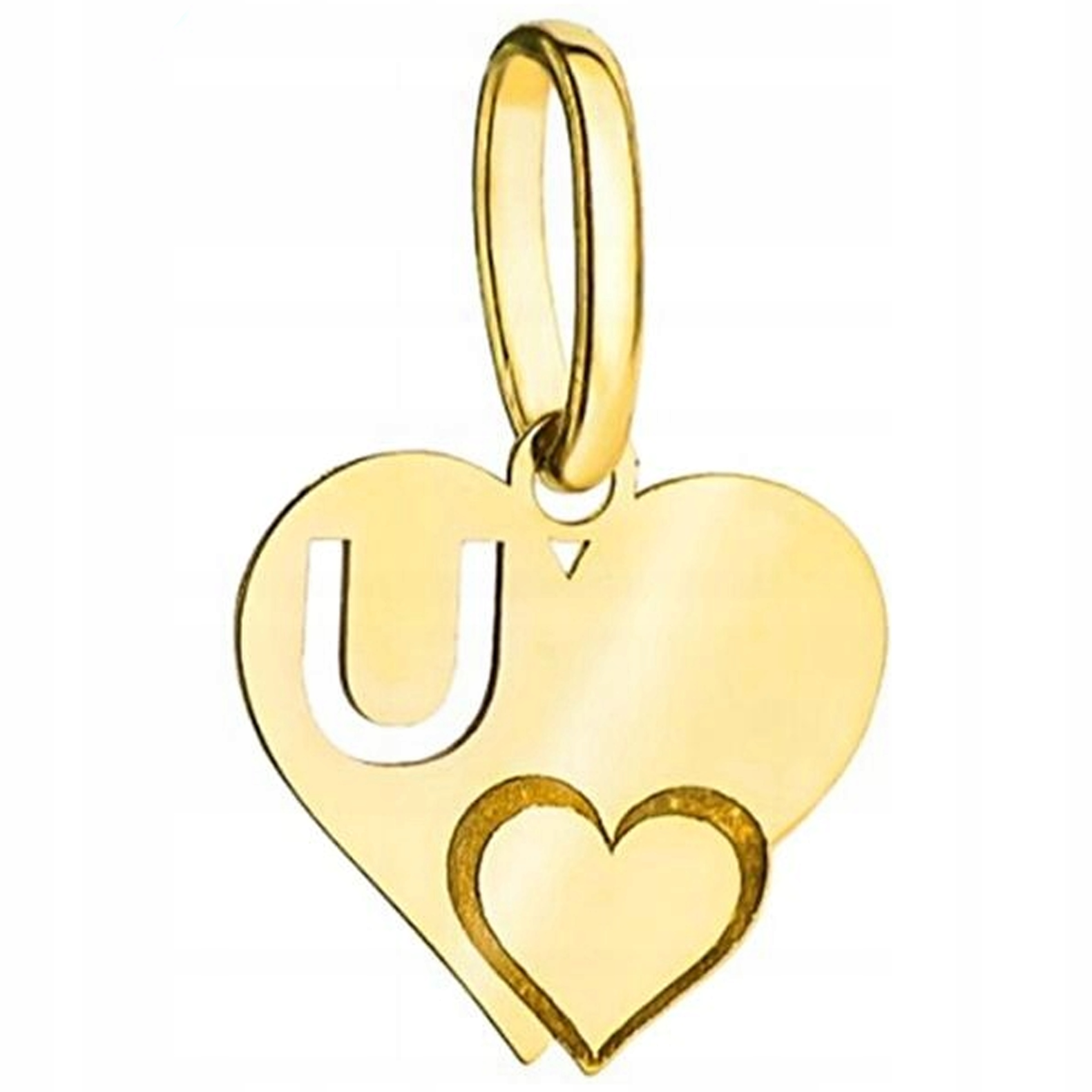 Zlatý přívěsek 585 písmenka v srdíčku je ideální jako dárek k Valentýnu