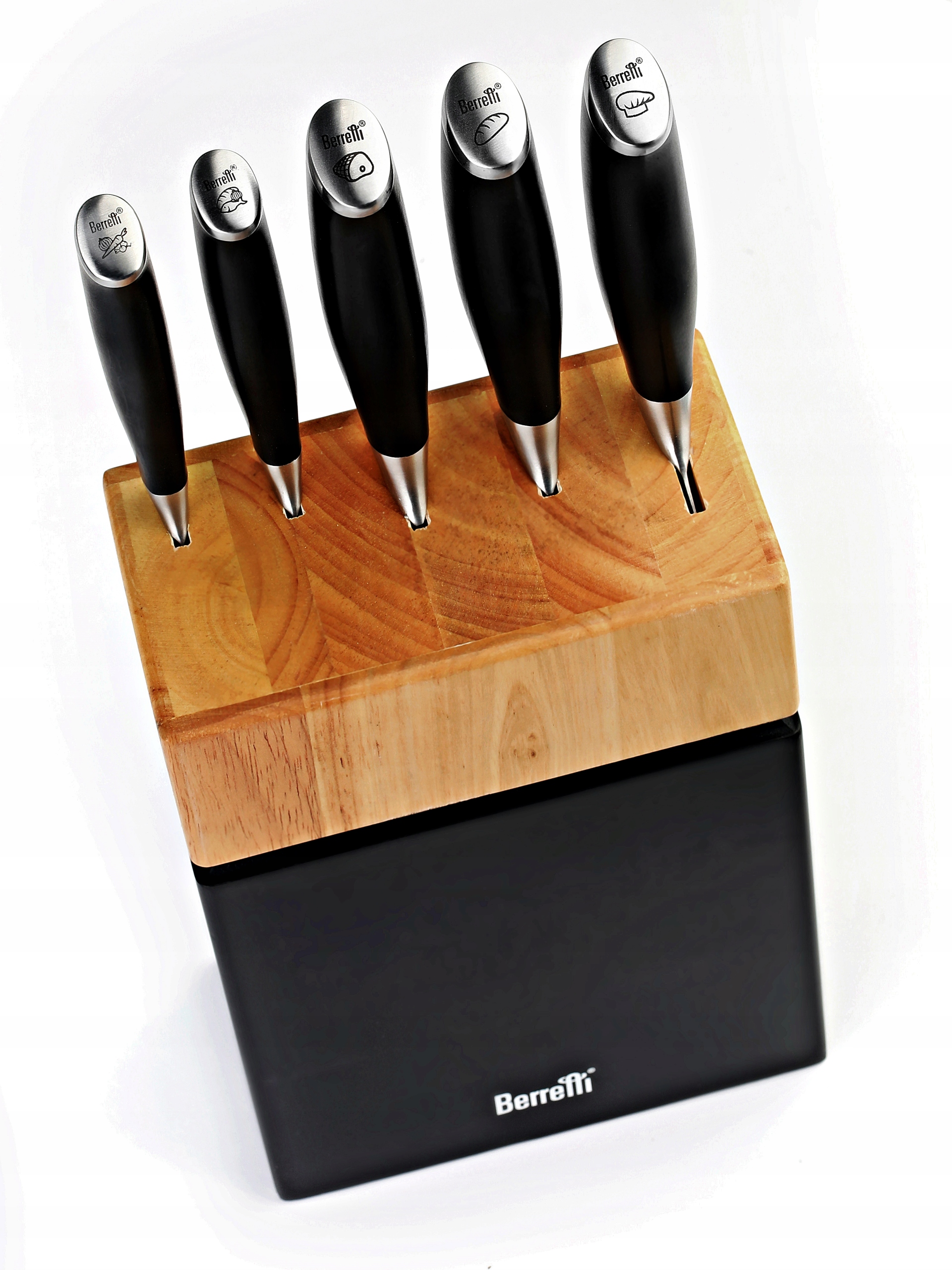 Sada 5 kuchyňských nožů v bloku Berretti