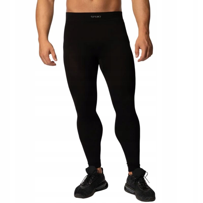 Pánské Termoaktivní Legíny Spaio Merino M Black Merino Vlna Černé
