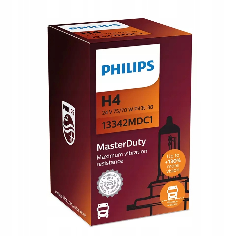 

Philips Żarówka H4 24V 75/70W Masterduty 1szt