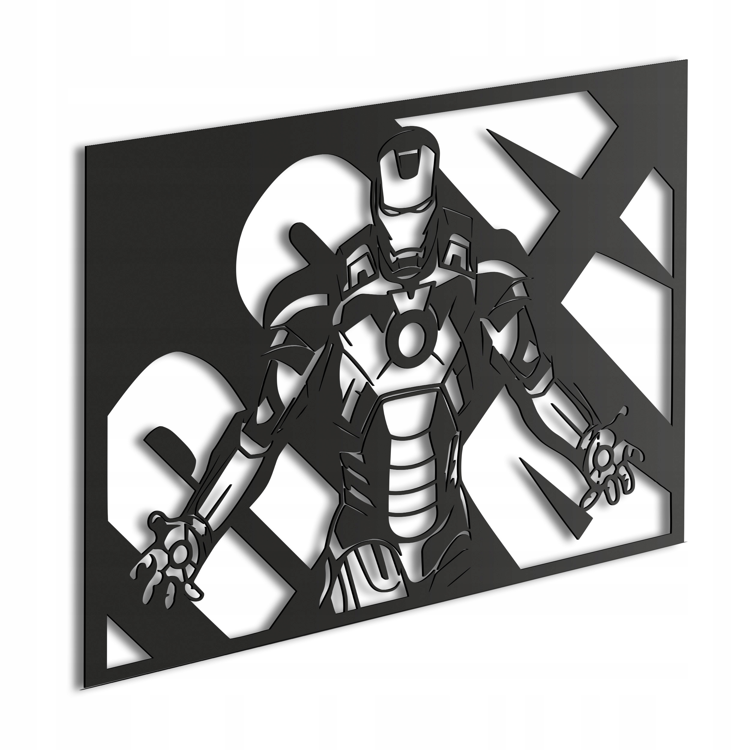 Dřevěný 3D obraz Iron Man Marvel Nástěnná Dekorace Dárek XL