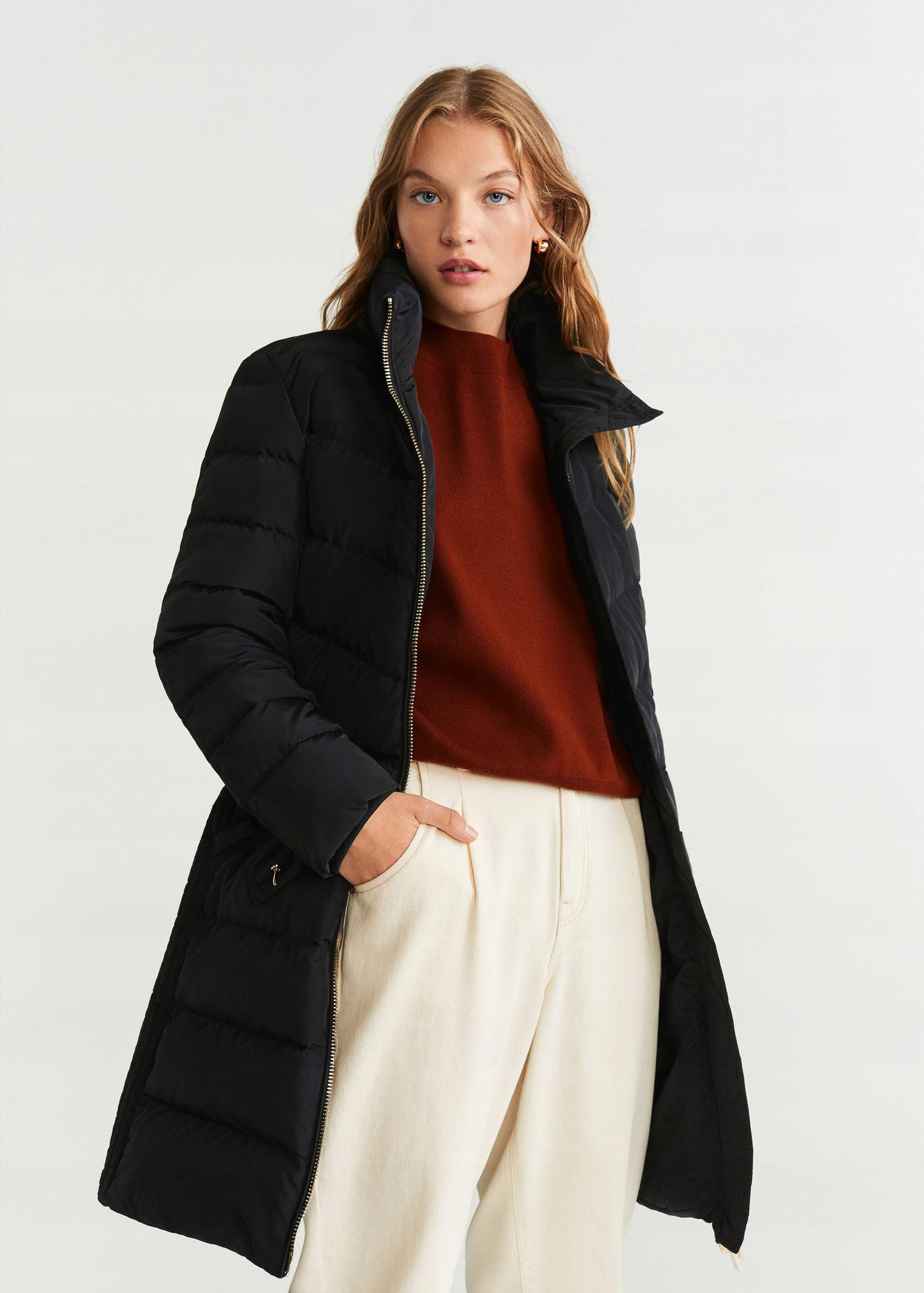 Mng Péřová Bunda Černá 14 Ks XL