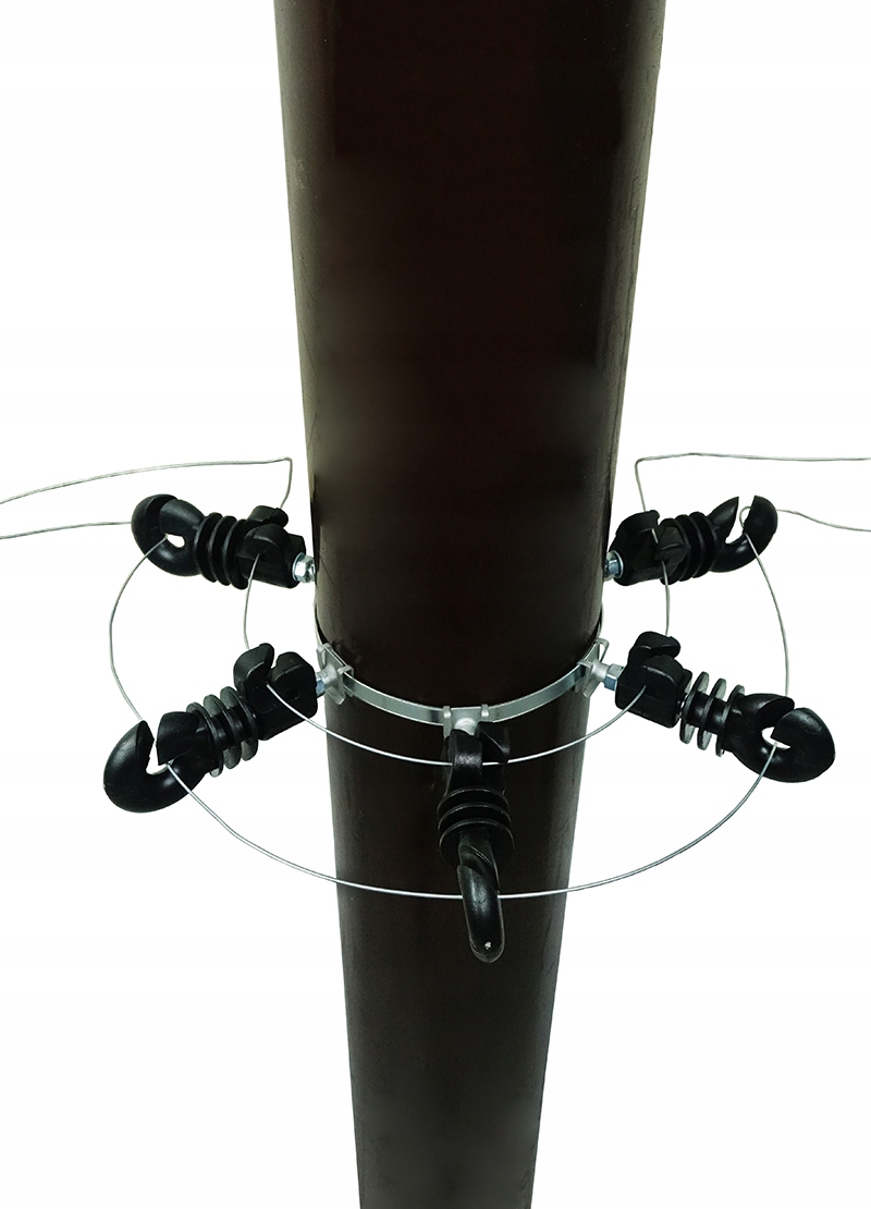 ZESTAW PASTUCH ELEKTRYCZNY KUNY kunę na strychu dachu KOMPLET 4 RYNNY Elementy zestawu Elektryzator Izolator Kable podłączeniowe Plecionka Przewody Zasilacz