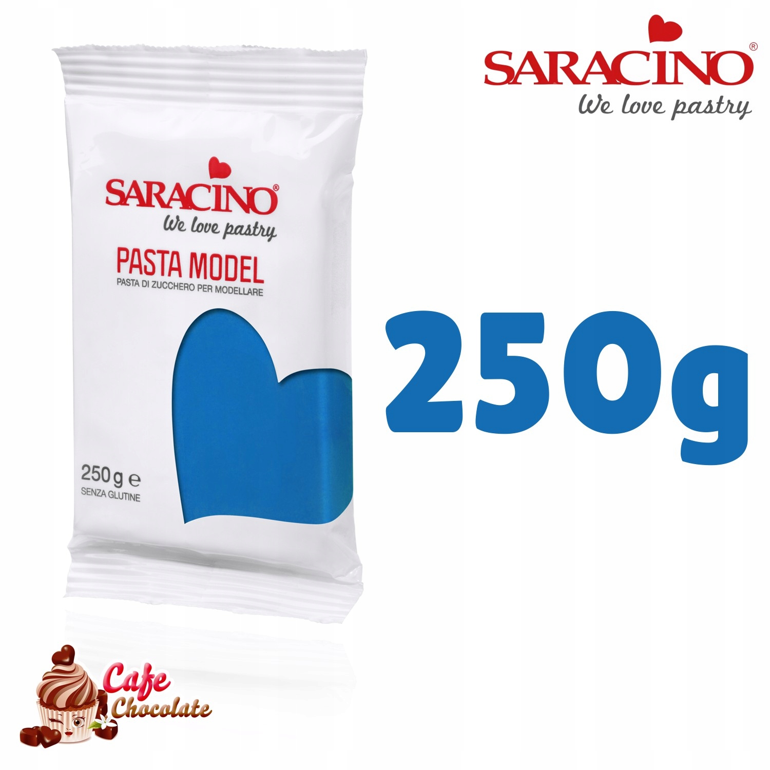 Saracino masa cukrowa do modelowania figurek niebieska 250g
