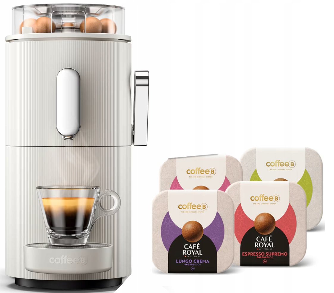 Ekspres do kawy CoffeeB Globe 4 darmowe opakowania kulek kawowych Biały