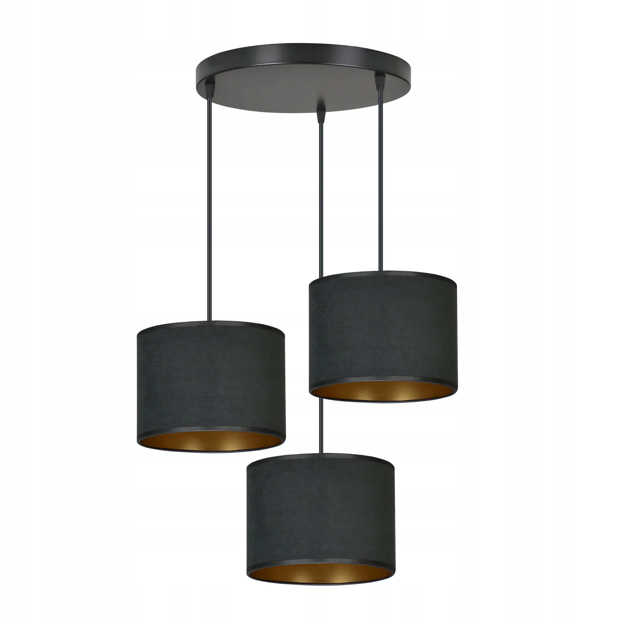 Závesná Lampa luster Emibig 3xE27 Hilde Black