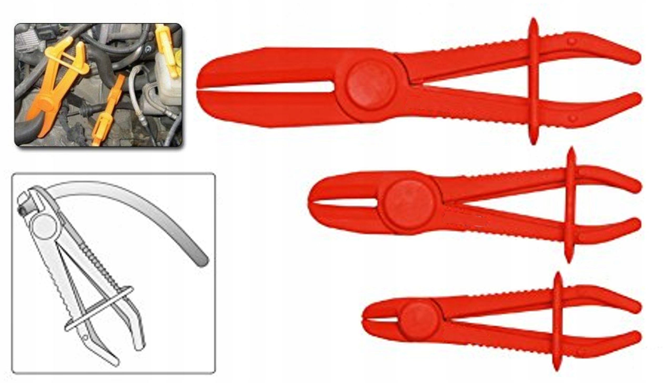 BGS 1815 | Zestaw szczypiec do zaciskania węży | 155 - 255 mm | 3 szt.