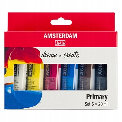 Akrylové barvy Talens Amsterdam Primary, 6 x 20 ml