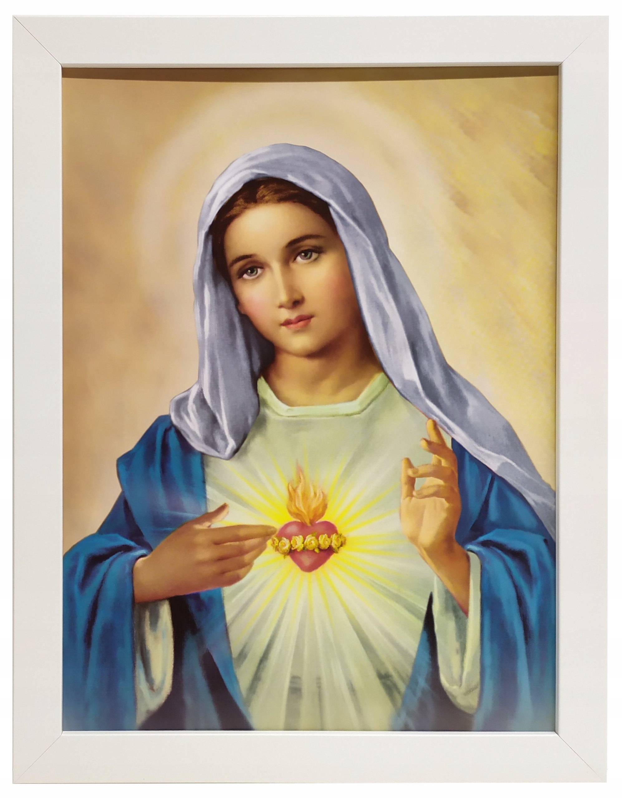 

Obraz Otwarte Serce Maryi 35X45 Święty Biała Rama