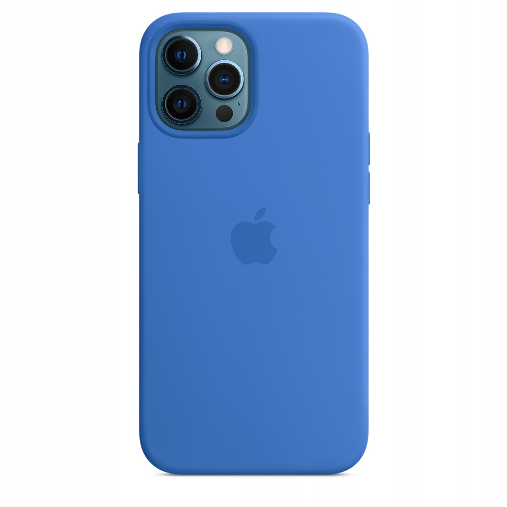 Oryginalne Etui Silikonowe Apple Iphone 12 Pro Max Adriatycki Błękit