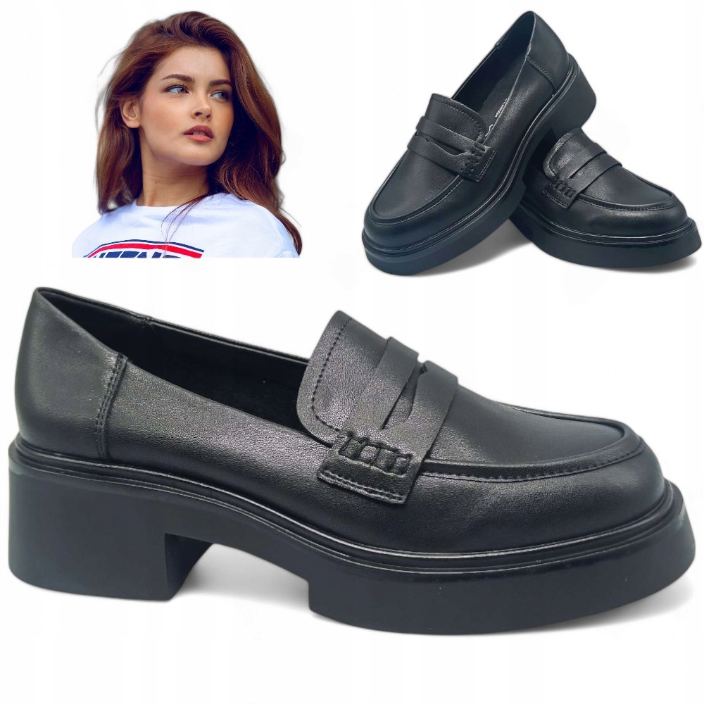 Dámské kožené polobotky Lordsy S.Barski na platformě Lordsy Černé 37