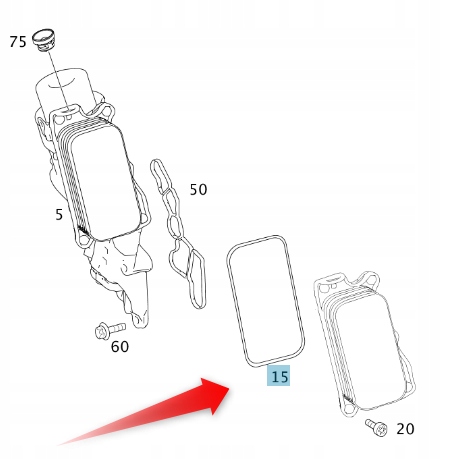 Těsnění Pod Chladič Oleje Mercedes M272 M273 A272184010064